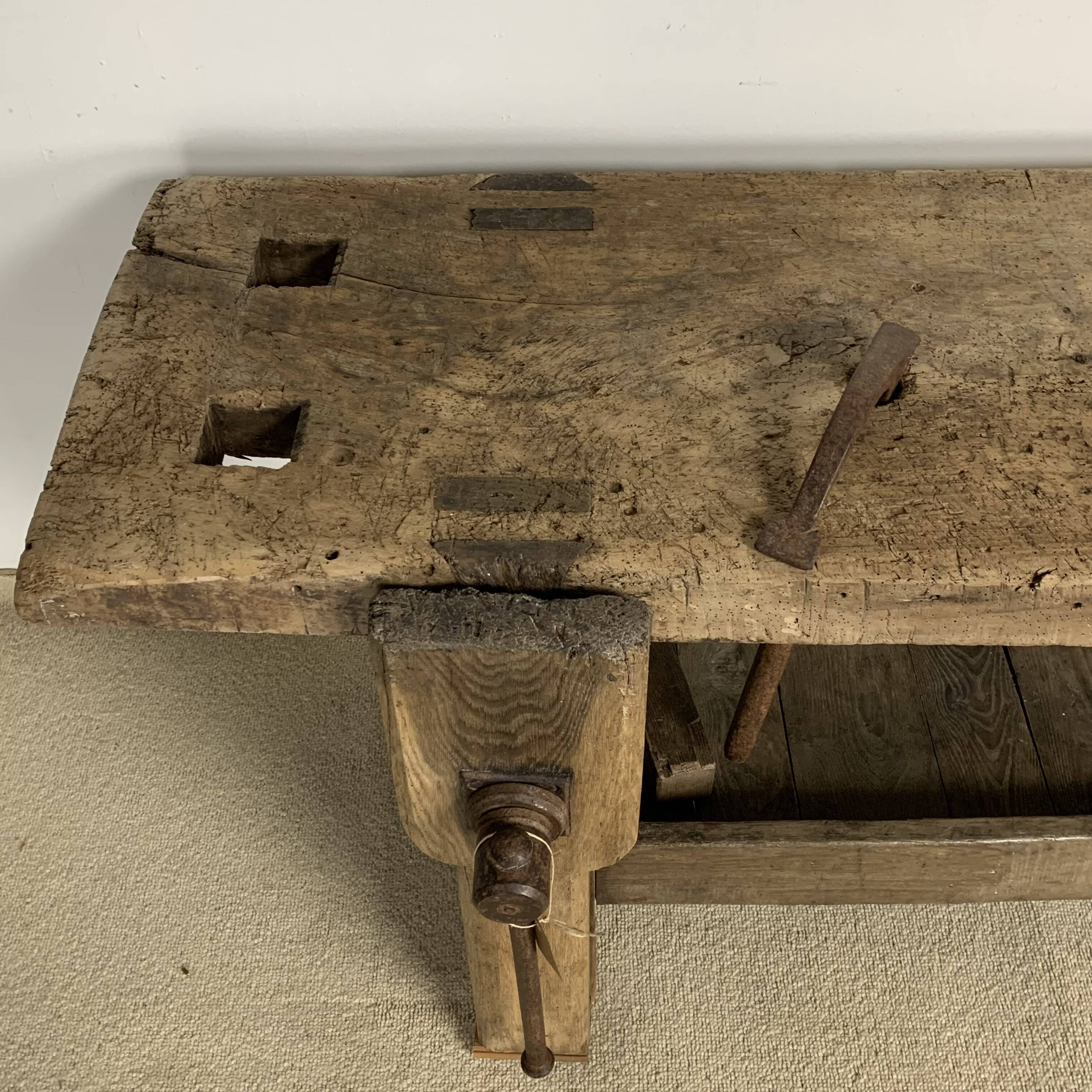 Old wooden workbench