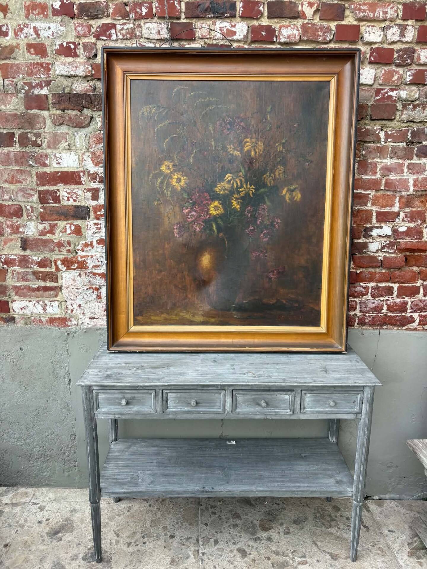 Grand Old Painting – Still Life Flower Bouquet