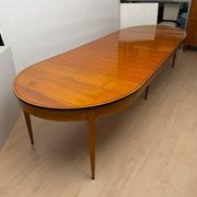 Table Biedermeier extensible en bois de cerisier, sud de l'Allemagne, 1880
