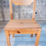 Set of 4 NC Sweden pine chairs, 1970