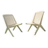 Chaise de jardin vintage années 1970 pliante