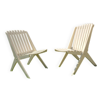 Chaise de jardin vintage années 1970 pliante