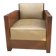 Rare Slezak club chair in solid walnut, Art Deco period