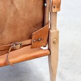 Cognac leather Safari chair