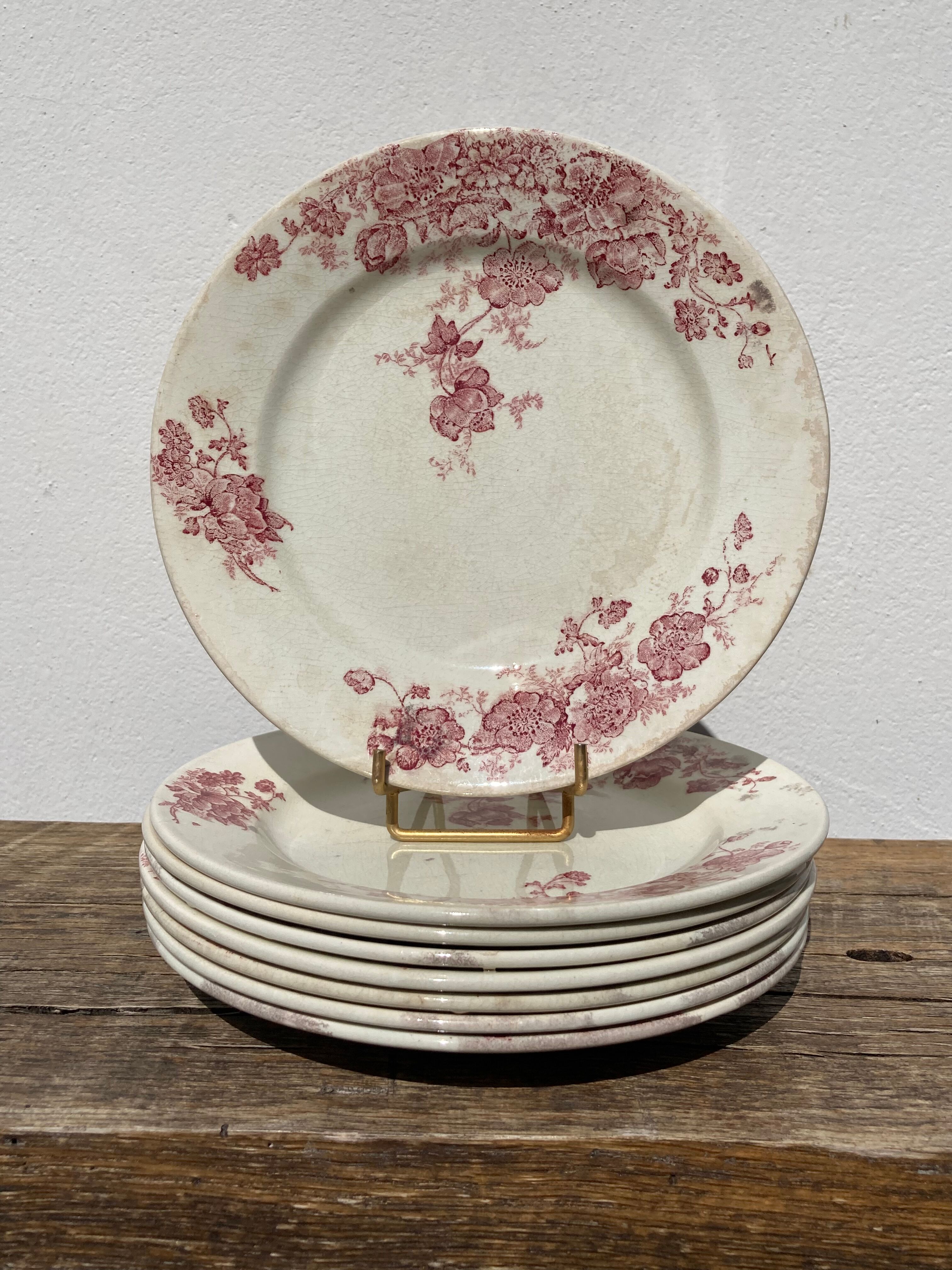 8 flat plates iron earth model Anémone by Bertrand Bordeaux