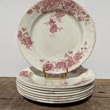 8 flat plates iron earth model Anémone by Bertrand Bordeaux