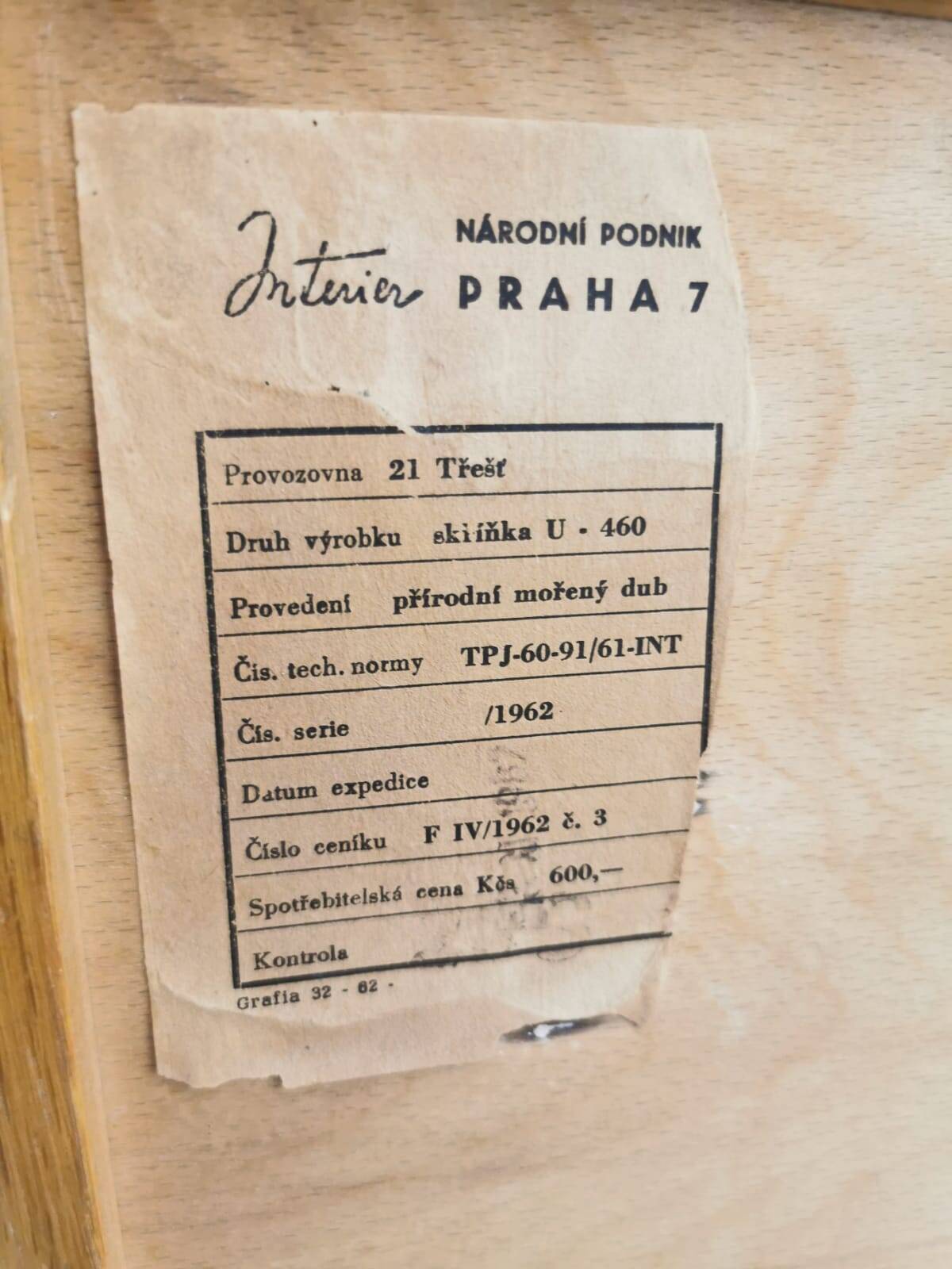 Sideboard by Jiri Jiroutek, Interier Prague, 1960s