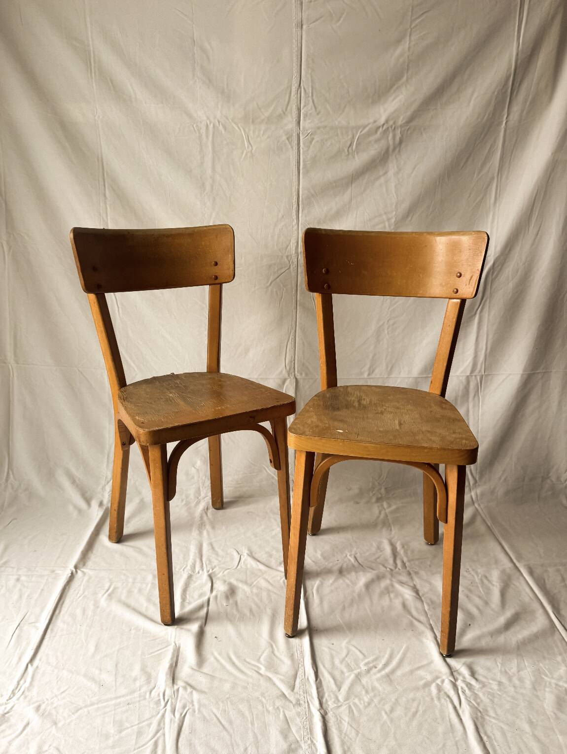 Set of 2 vintage Baumann bistro chairs