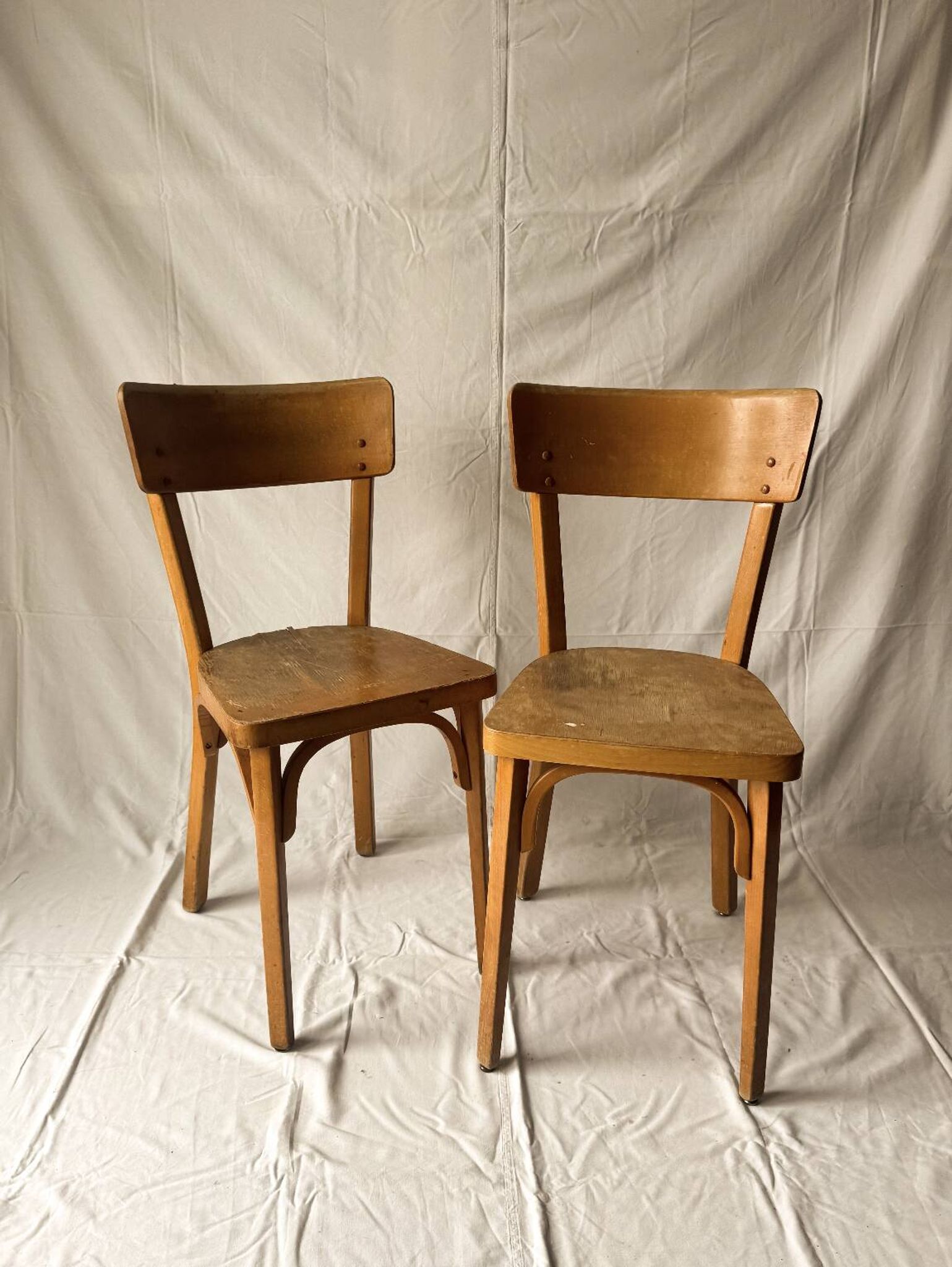 Lot de 2 chaises bistrot Baumann vintage