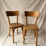Set of 2 vintage Baumann bistro chairs