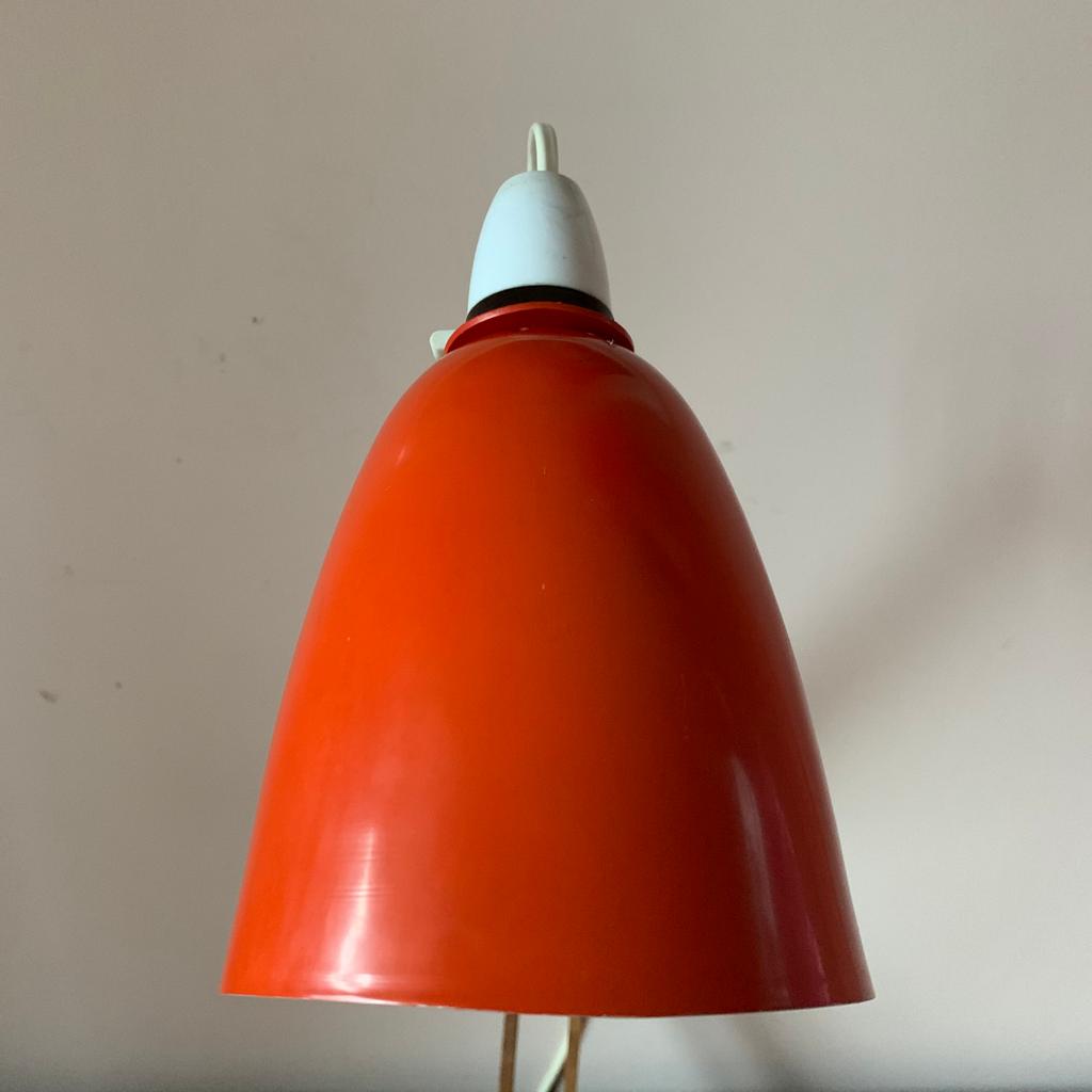 Vintage Maclamp in orange with wooden arms