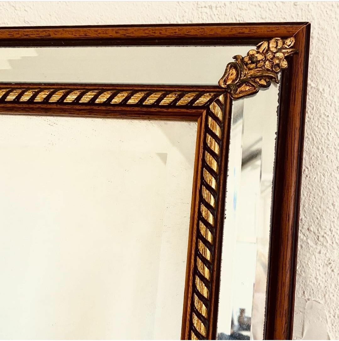 Antique mirror with parecloses 174x73cm