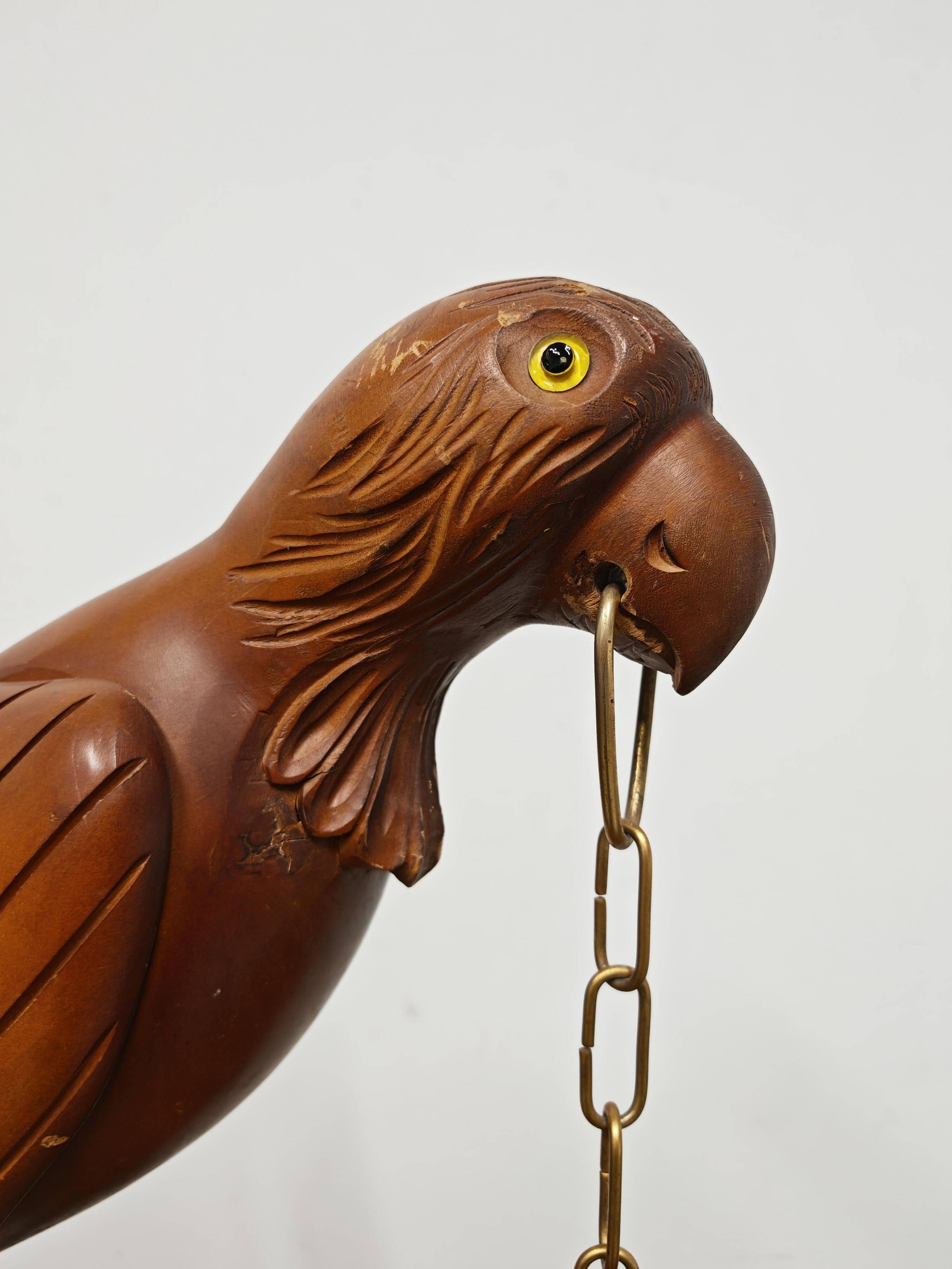 Mid Century Modern "Parrot" floor lamp attributed to Aldo Tura, 1950s.