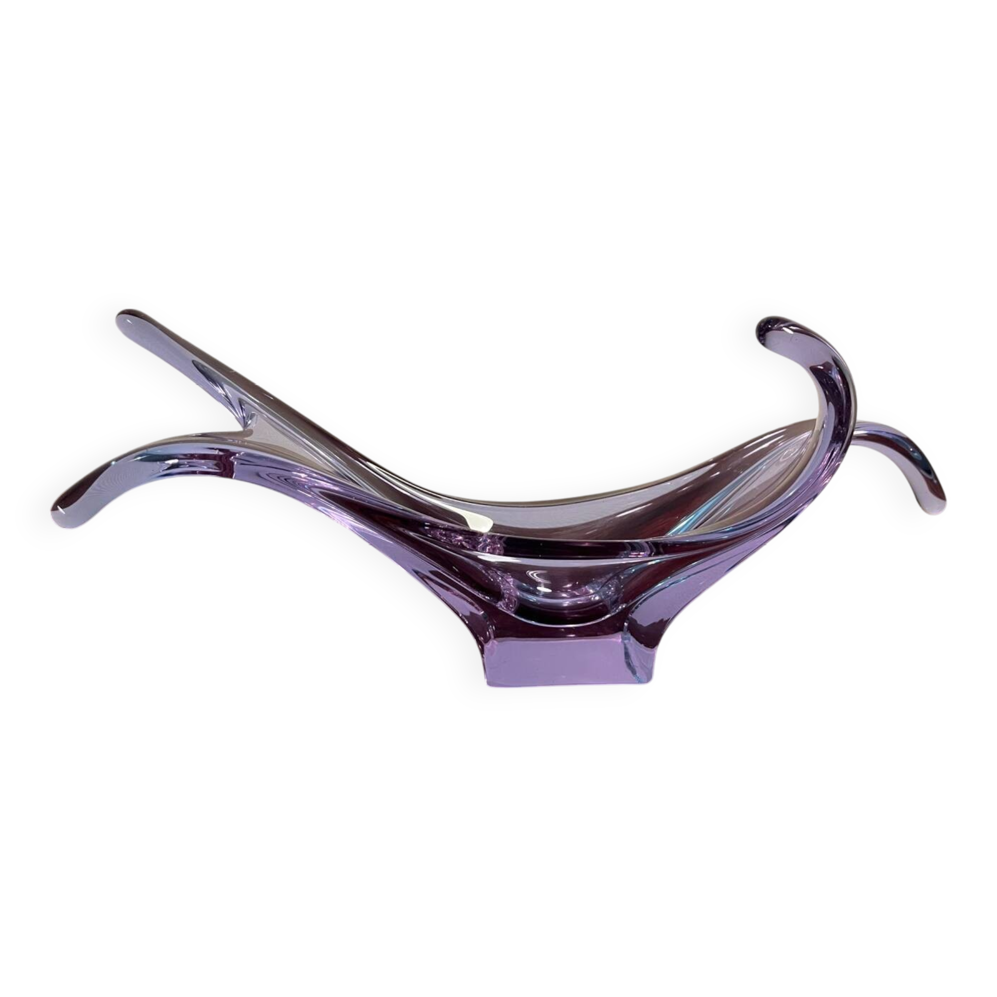 Vide poche vintage 1970 murano bouche soufflée bol alexandrite violet