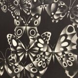 Mario avati (1921-2009), butterflies, black manner, 1970