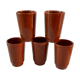 Set of 5 sandstone glasses Digoin Sarreguemines 70s