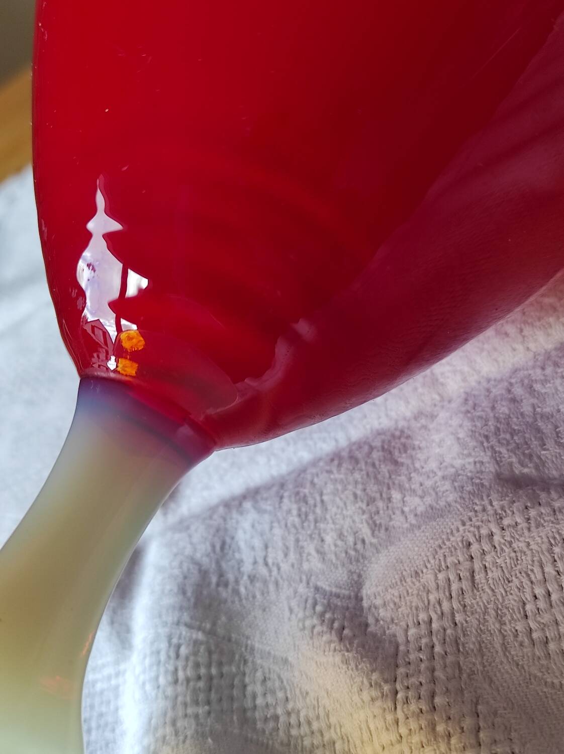Opaline glass vase
