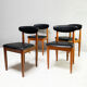 Set of 4 1970’s mid century dining chairs by Schreiber
