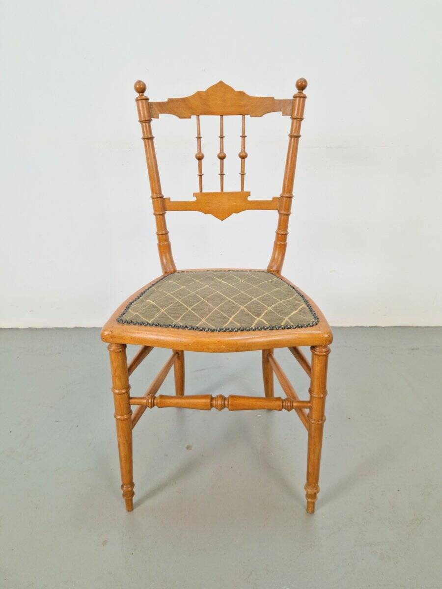 Vintage Chiavari Spool Chair, Italy, 1950s