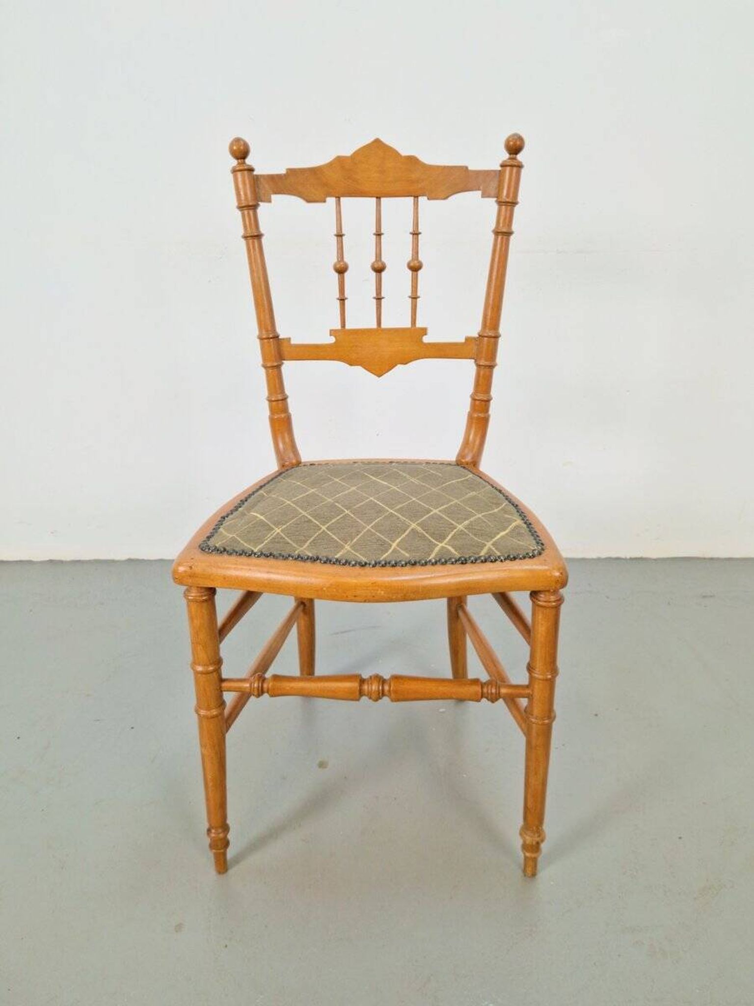 Vintage Chiavari Spool Chair, Italy, 1950s