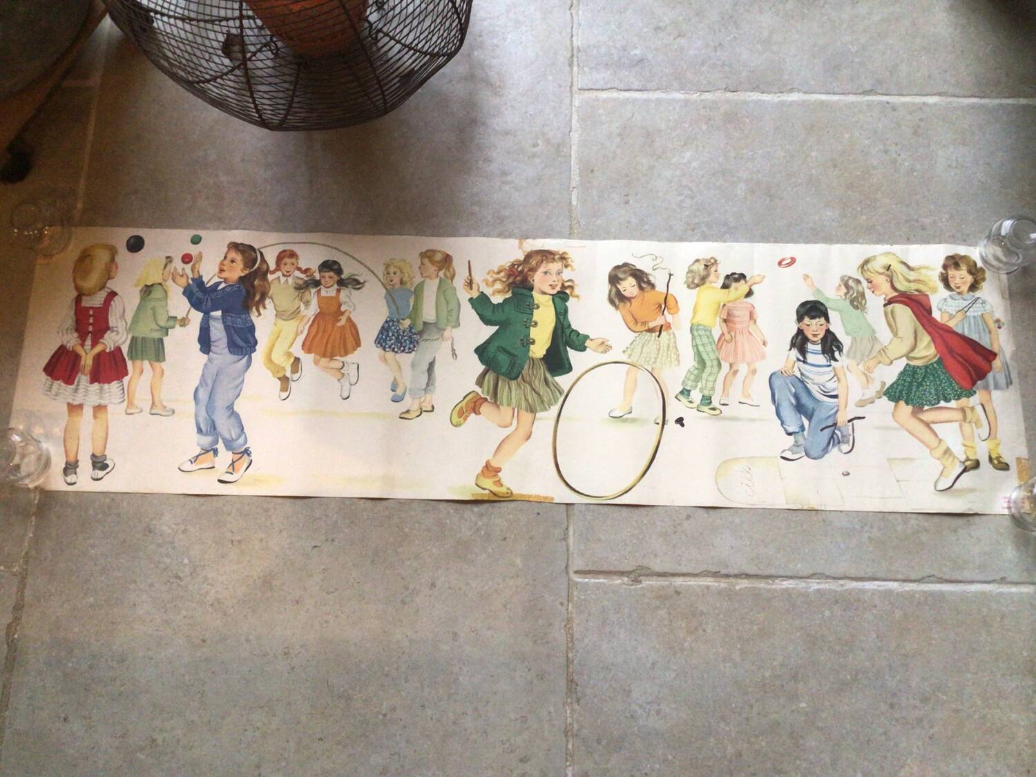 Vintage school girl poster