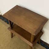 Bedside table with lattices, vintage compass legs