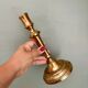 Antique brass candlestick (C1)