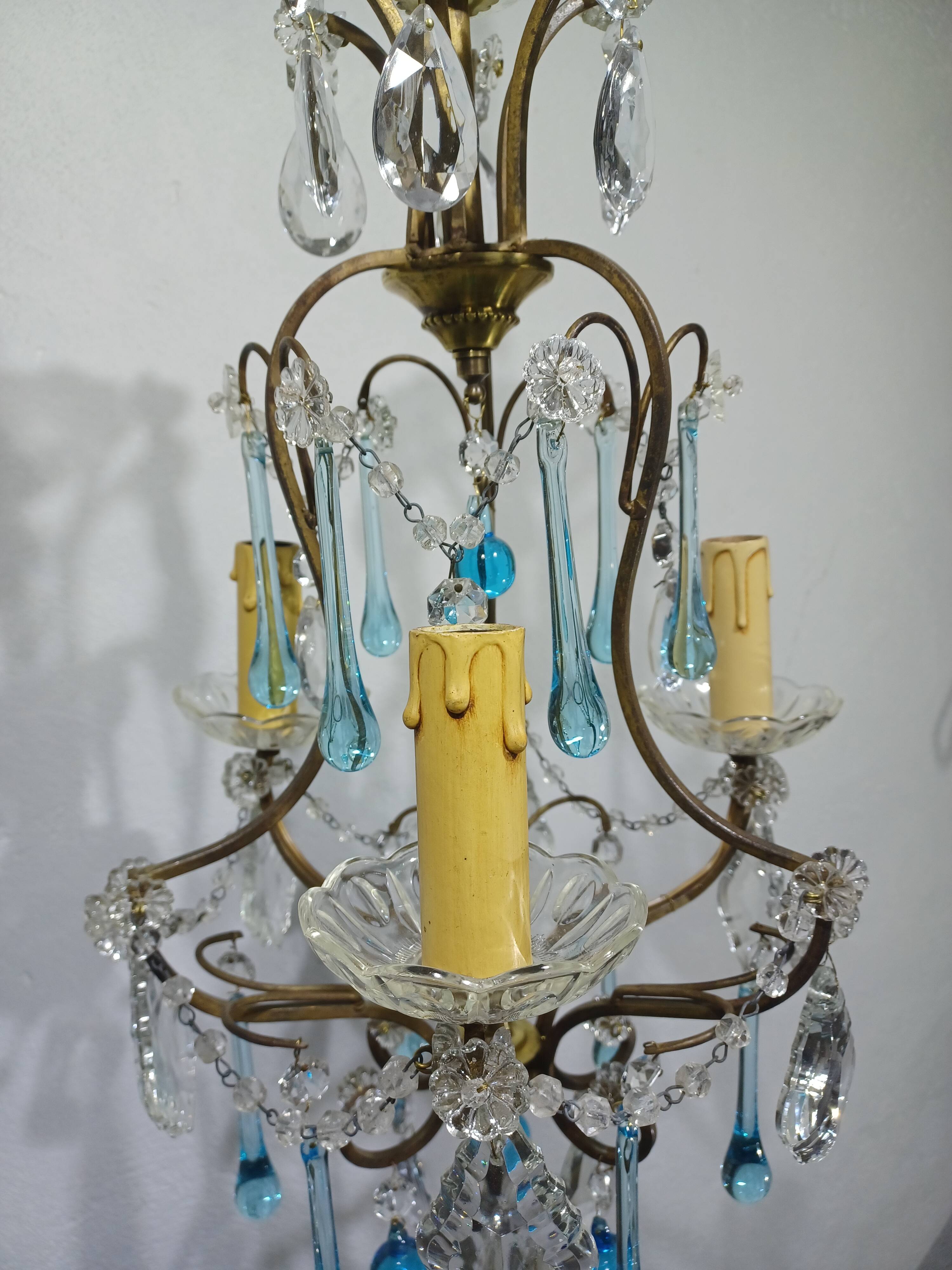 3-light cage chandelier