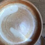 8 small dessert plates in raw and refined stoneware, vintage.