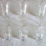6 Daum digestif glasses, Kim model, mid-20th century