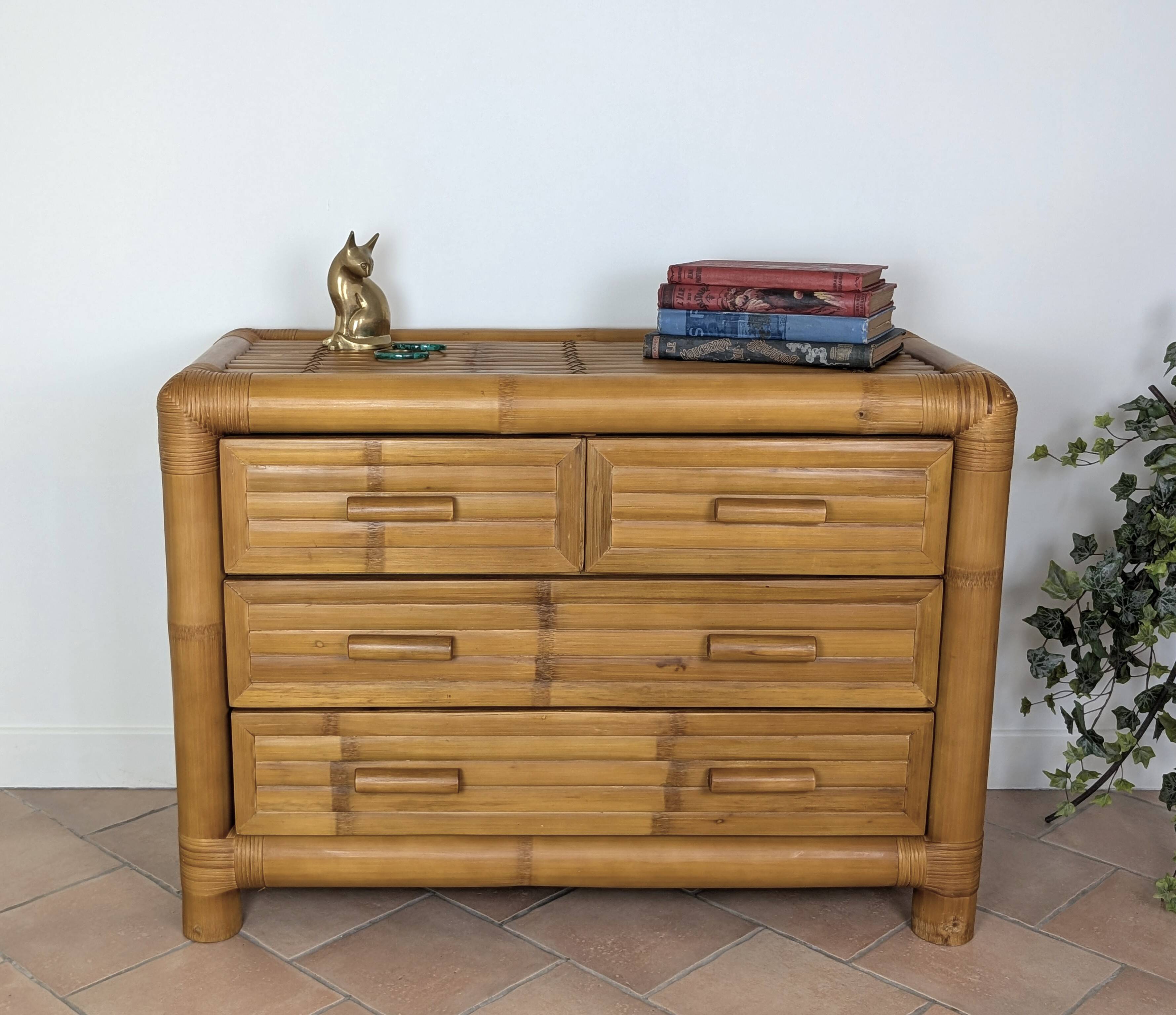 Bamboo chest of drawers