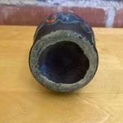 Vintage polychrome ceramic soliflore vase in the old style vallauris