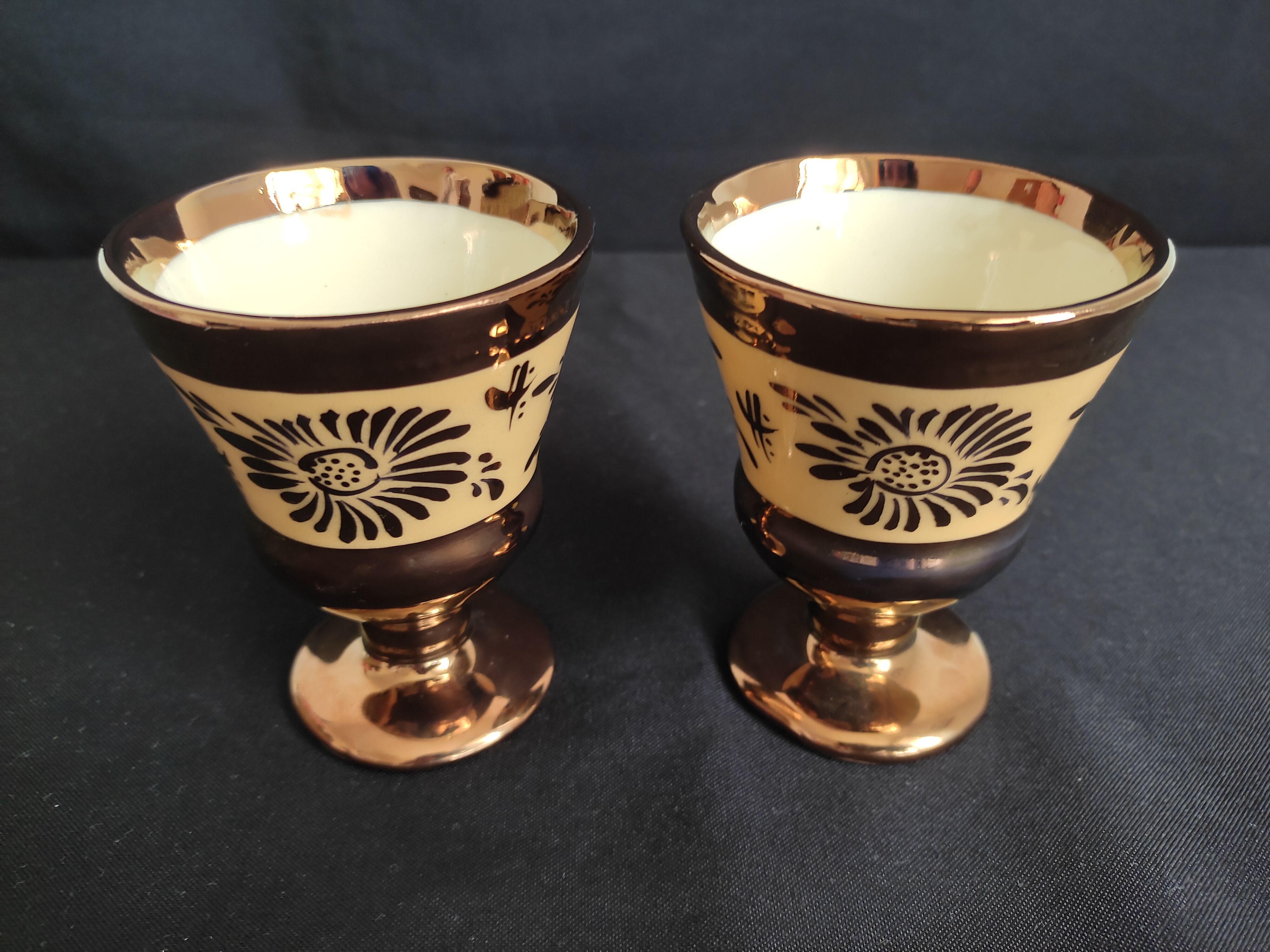 Pair of small Jersey earthenware vases