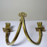 Chandelier mural 2 flames style High Era 19th century gilded bronze "in the financial style"