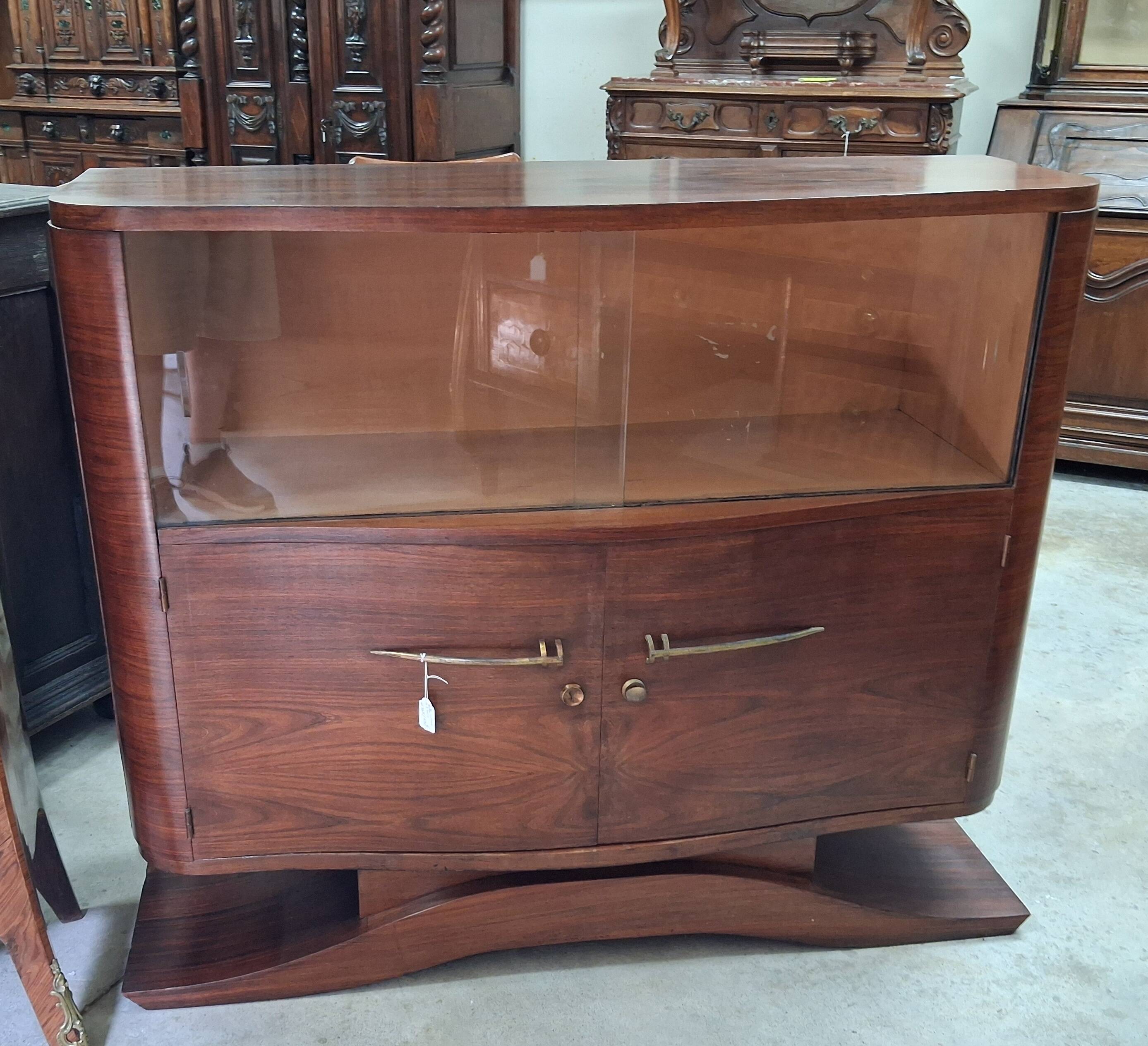 Art Deco display cabinet in rosewood