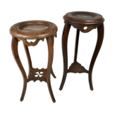 Series of two nineteenth harnesses, wood and marble