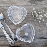 Vintage crystal heart cups