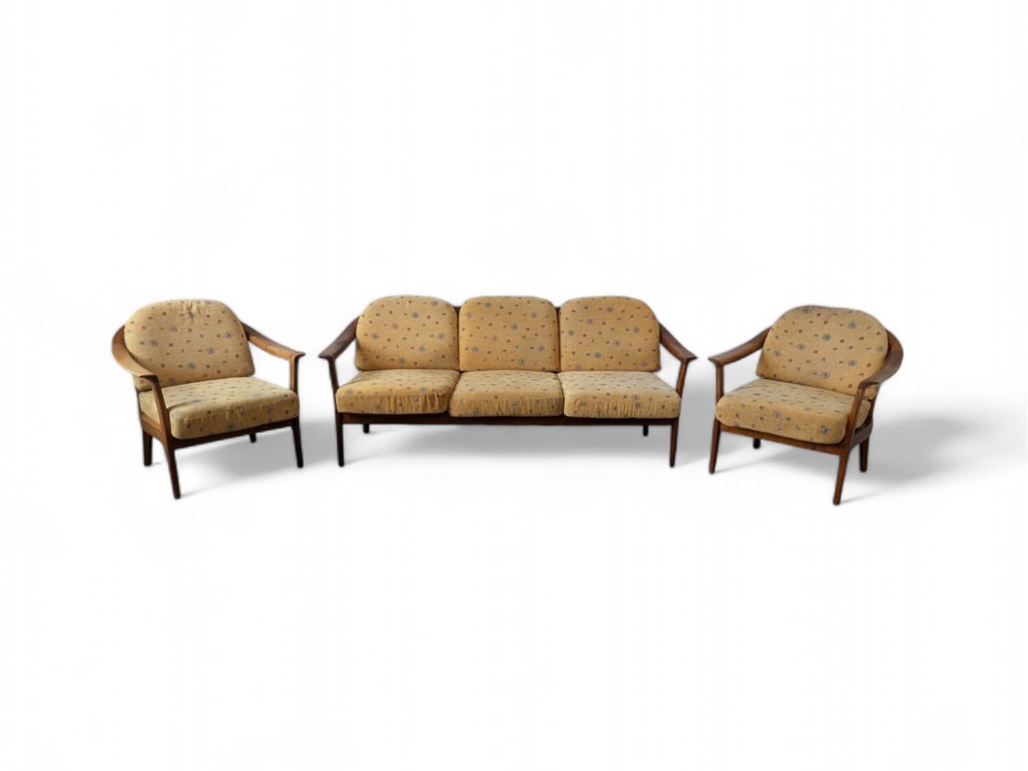 Mid-Century Wilhelm Knoll Cherry Wood Armchairs, Germany, 1960s