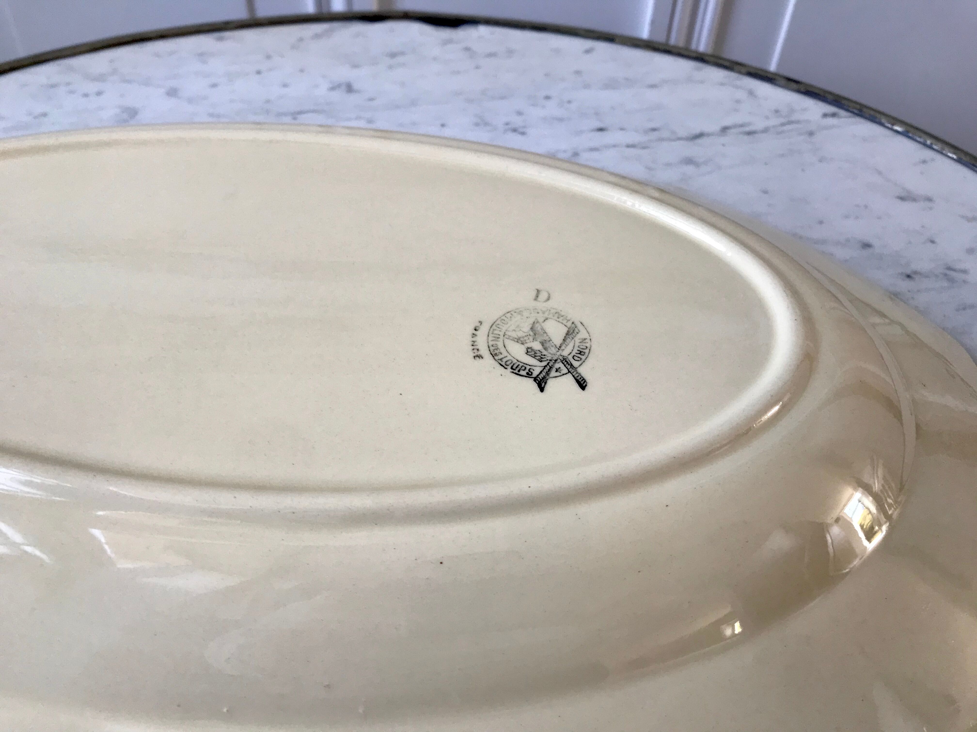 Oval dish Moulin des Loups Hamage years 20-30