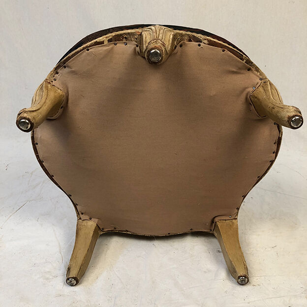Chaise de style Louis XV en bois laqué XXème