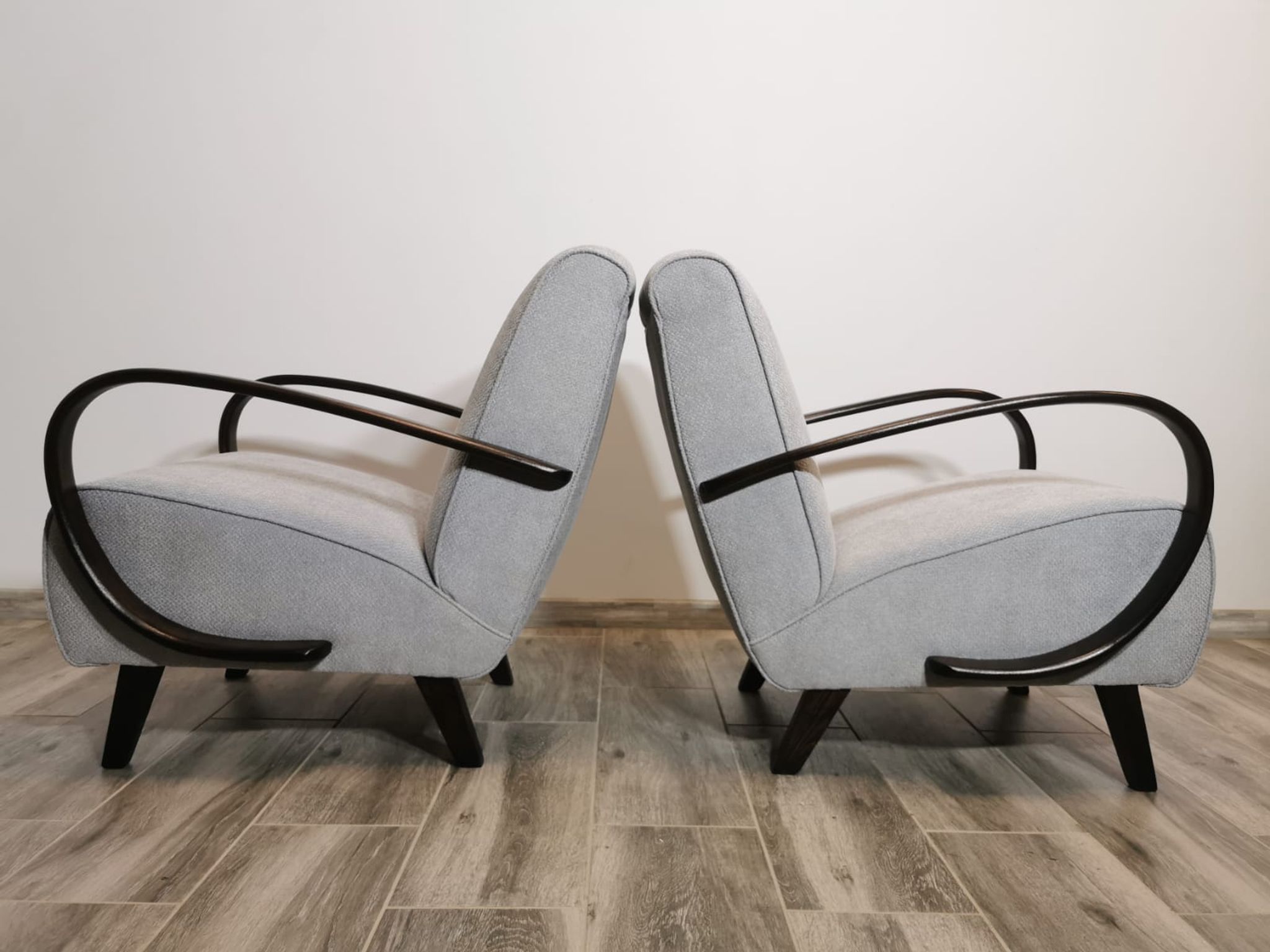 Fauteuils de Jindrich Halabala, années 1940, Set de 2