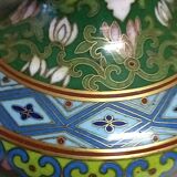 Pair of Asian enamel cloisonné vases