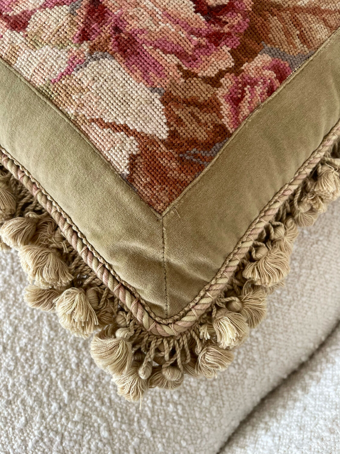 Vintage upholstery cushion