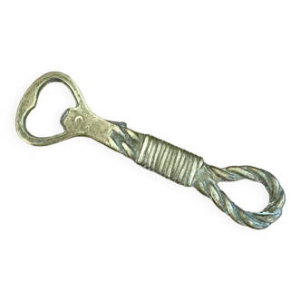 Bottle opener brass rope knot