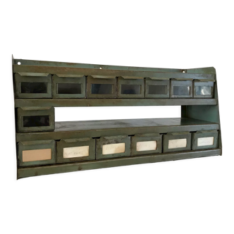 Vintage workshop wall shelf 60s
