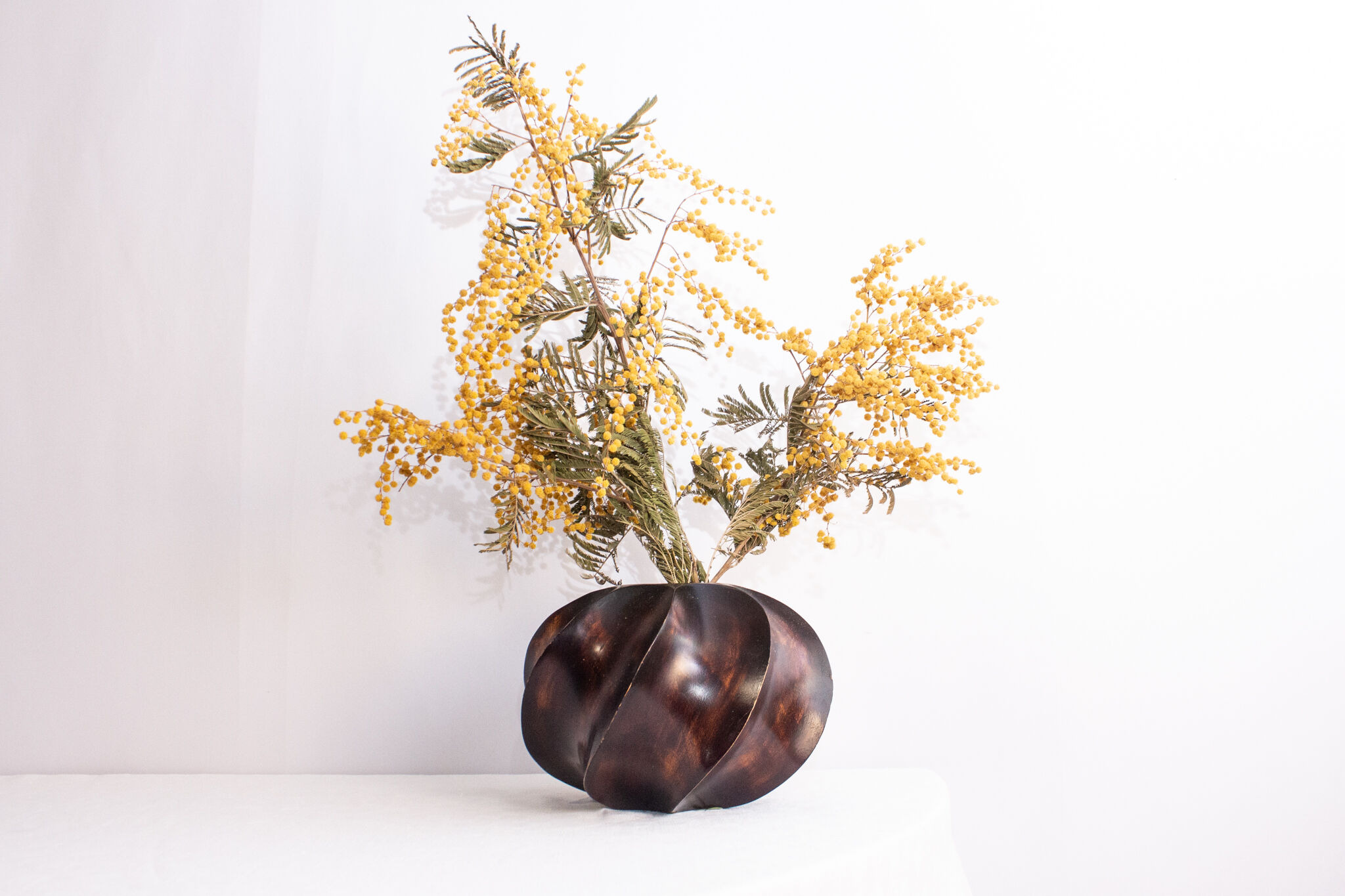 Midcentury wooden vase
