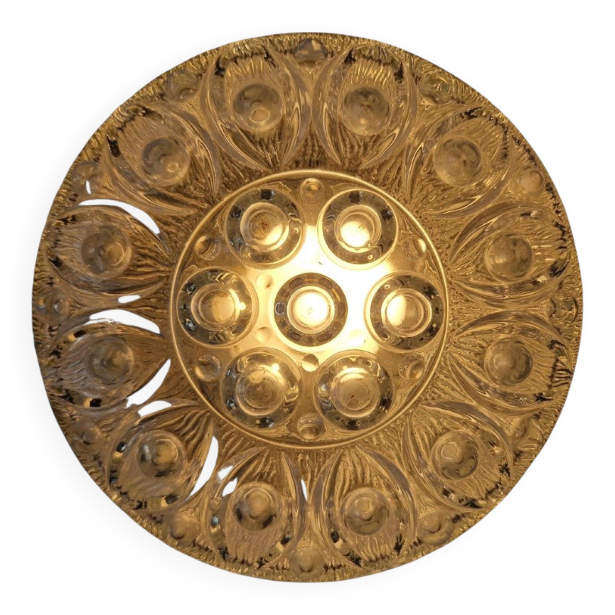 Midcentury Flush Mount, Ceiling or Wall Lamp WILA, Germany, 1970s
