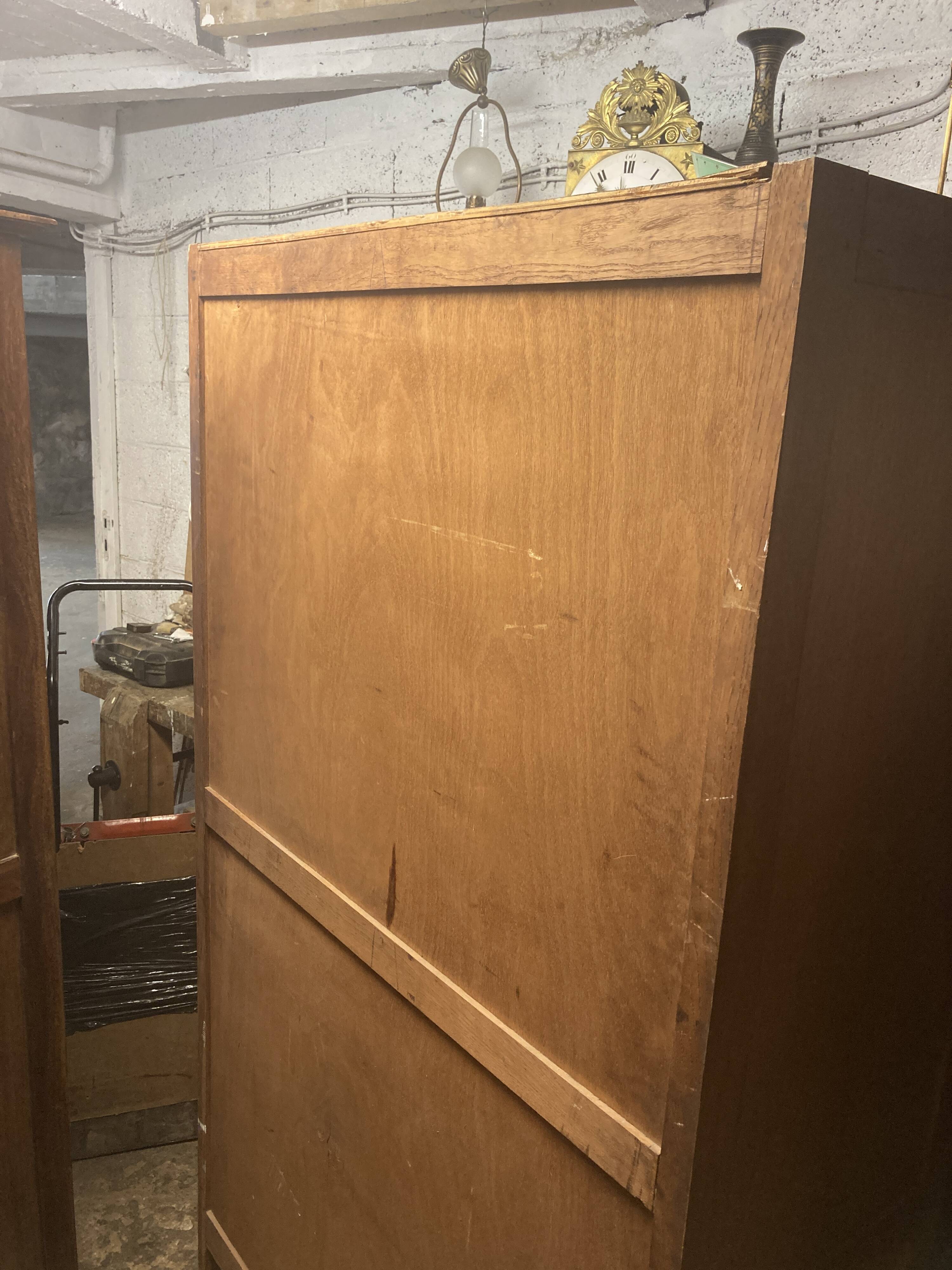 Parisian administrative cabinet from the 1950s. Blond oak.