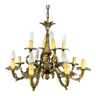 Napoleon III style chandelier in gilded bronze and patinated with putti decorations