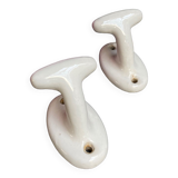 Pair of porcelain hooks